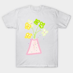 PASTEL FLOWERS IN PINK VASE T-Shirt